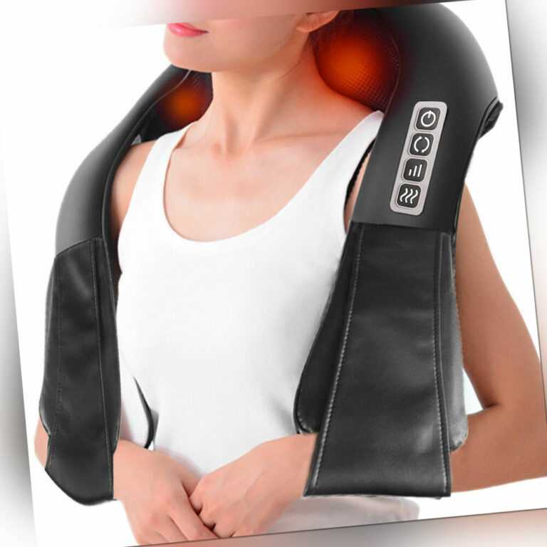 Massagegerät mit Wärmefunktion Schulter Nacken Rücken Nackenmassagegerät Shiatsu