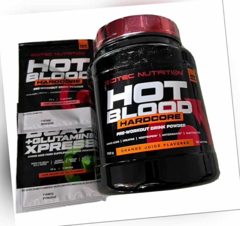 51,00€/kg)Scitec Nutrition Hot Blood Hardcore 700g Train-Booster+Bonus 2 Proben