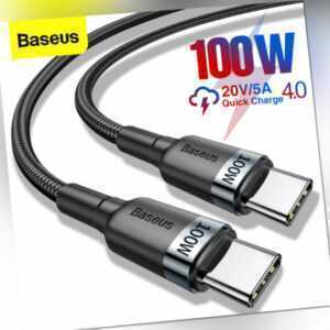 Baseus 100W USB C auf Typ C Schnell Ladekabel für Samsung Galaxy S21 S20 Macbook