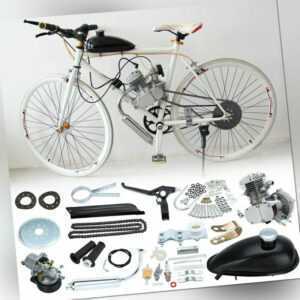 2-Takt 80cc Motor Fahrrad Motorisierte Benzin Hilfsmotor Kit für 26"&28" Bike