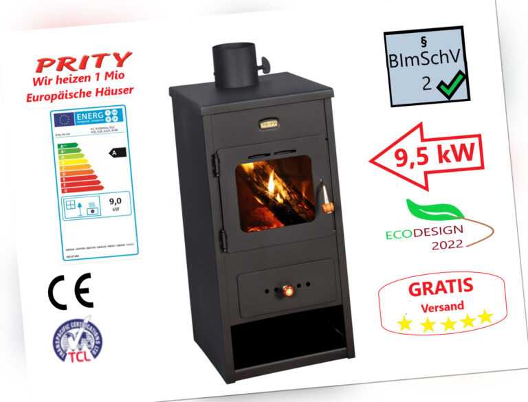 Prity K1 Optima, 9,5kW, EEK A, Kaminofen, Werkstattofen, ECODESIGN, BimSchV 1+2