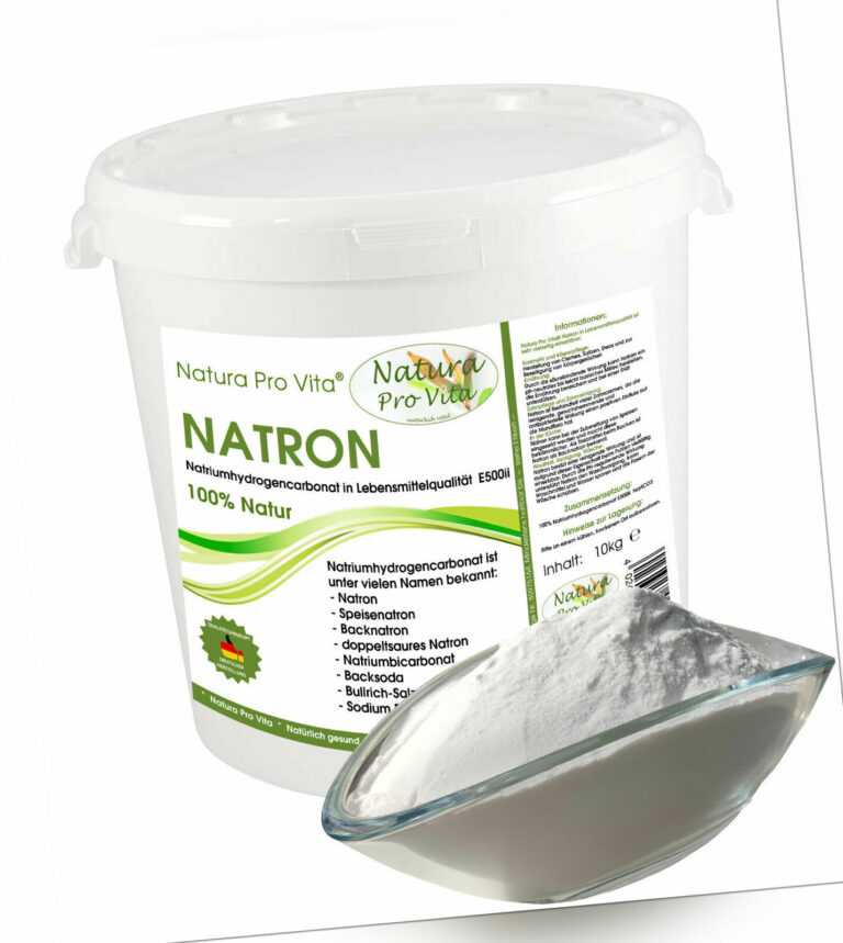 Natron Lebensmittelqualität Natura Pro Vita 100% reines Natronpulver 10kg Eimer