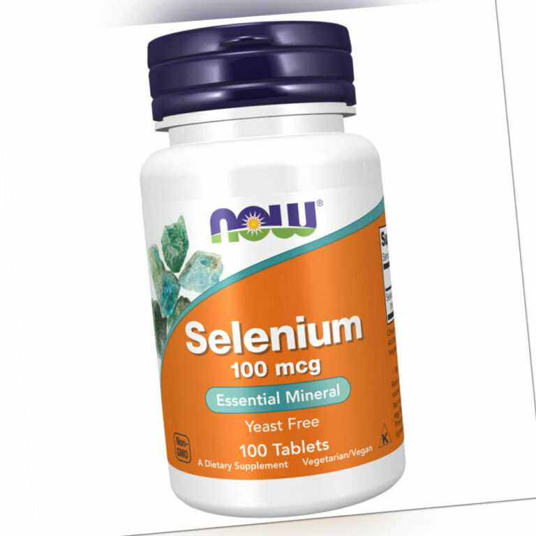 Now Foods, Selenium, 100mcg, 100 Tabletten