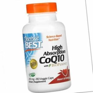 Doctor's Best hoch absorbierbares CoQ10 mit BioPerine, 180 pflanzliche Kaps