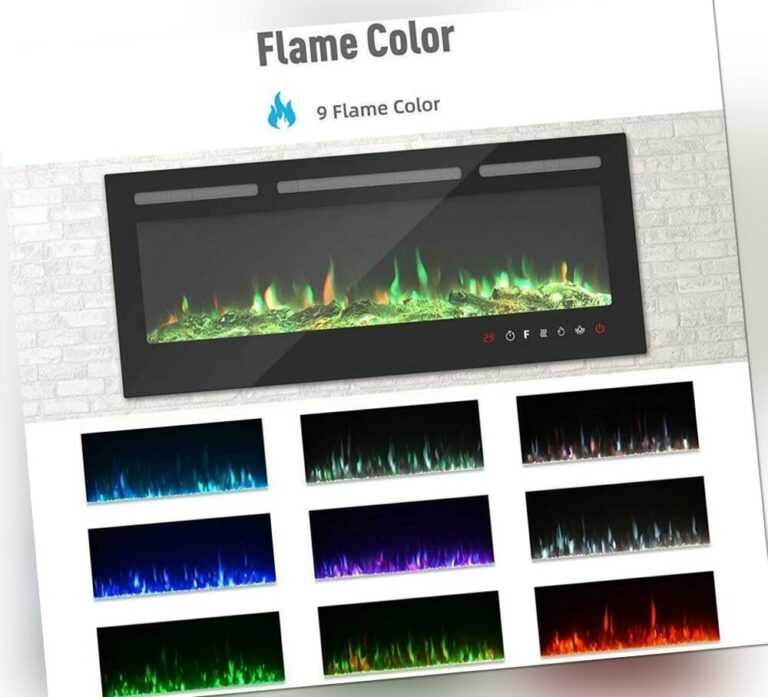 LED Wandkamin Elektrokamin Fernbedienung Farbwechsel Elektrischer Kamin