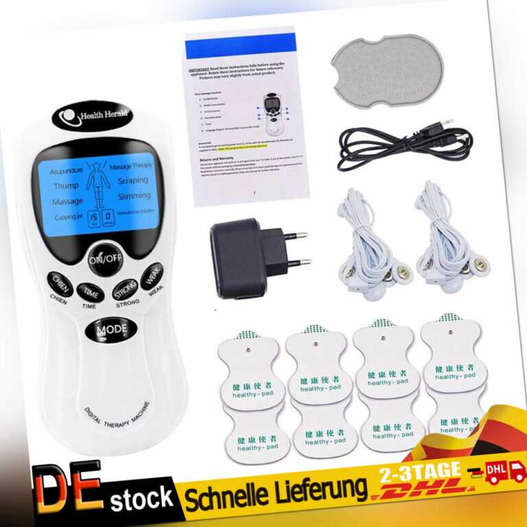 8 Modi Profi TENS gerät TENS EMS Reizstromgerät Massage Multifunktion Tensgerät