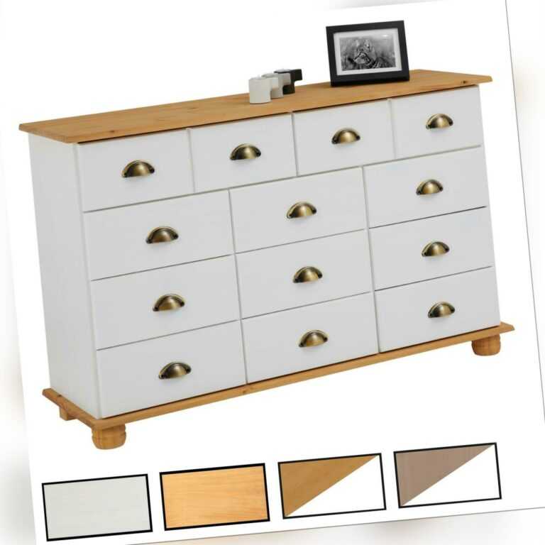 Schubladenschrank Sideboard Anrichte 11 Schubladen Kommode Kiefer massiv