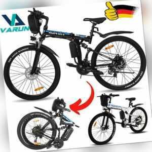 Klappbares Elektrofahrrad 26 Zoll E-Bike Mountainbike Shimano Faltrad E-Fahrrad