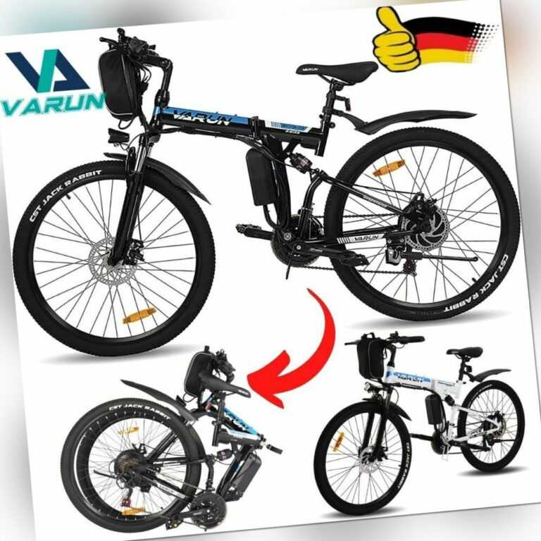 Klappbares Elektrofahrrad 26 Zoll E-Bike Mountainbike Shimano Faltrad E-Fahrrad