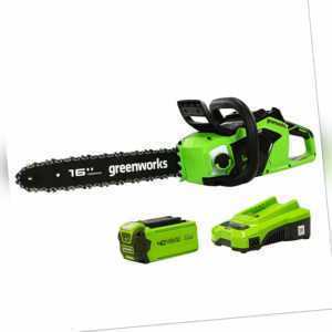 40V Akku Kettensäge 40cm Schwert Greenworks GD40CS18K 4Ah Batterie Ladegerät