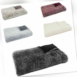 Kuscheldecke 150x200 cm warm Felldecke Webpelz Wohndecke