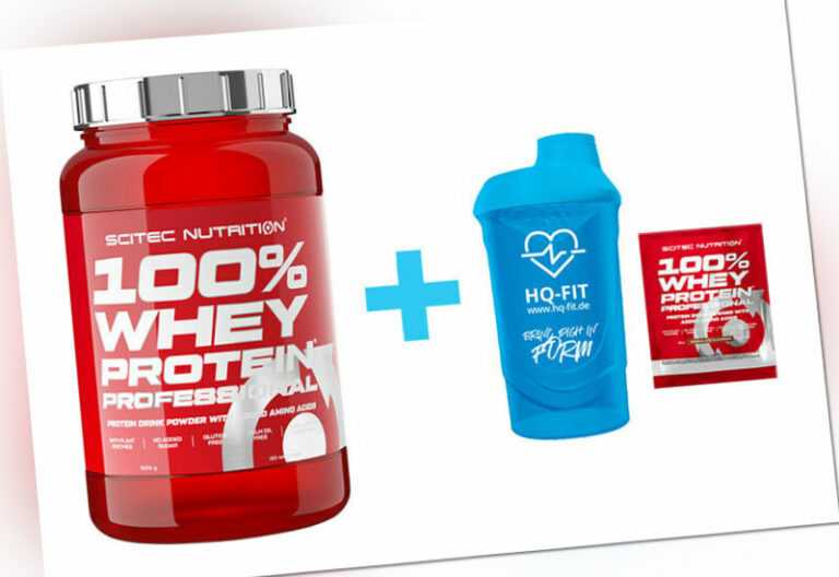 Scitec Nutrition 100% Whey Protein Professional 920g Eiweiß + Shaker + Probe