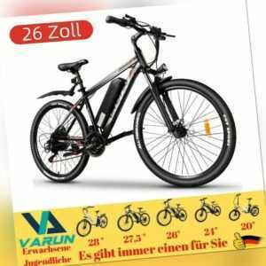 Elektrofahrrad 26 Zoll Mountainbike E-bike 250W Shimano Pedelec Fahrrad E-MTB DE