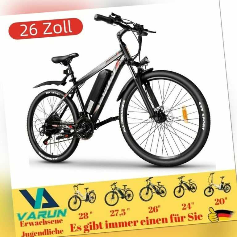 Elektrofahrrad 26 Zoll Mountainbike E-bike 250W Shimano Pedelec Fahrrad E-MTB DE