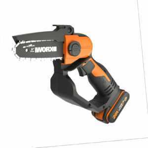 Akku Kettensäge Einhandsäge Astsäge 20V, 12cm Schwert- WORX WG324E- mit 2Ah Akku