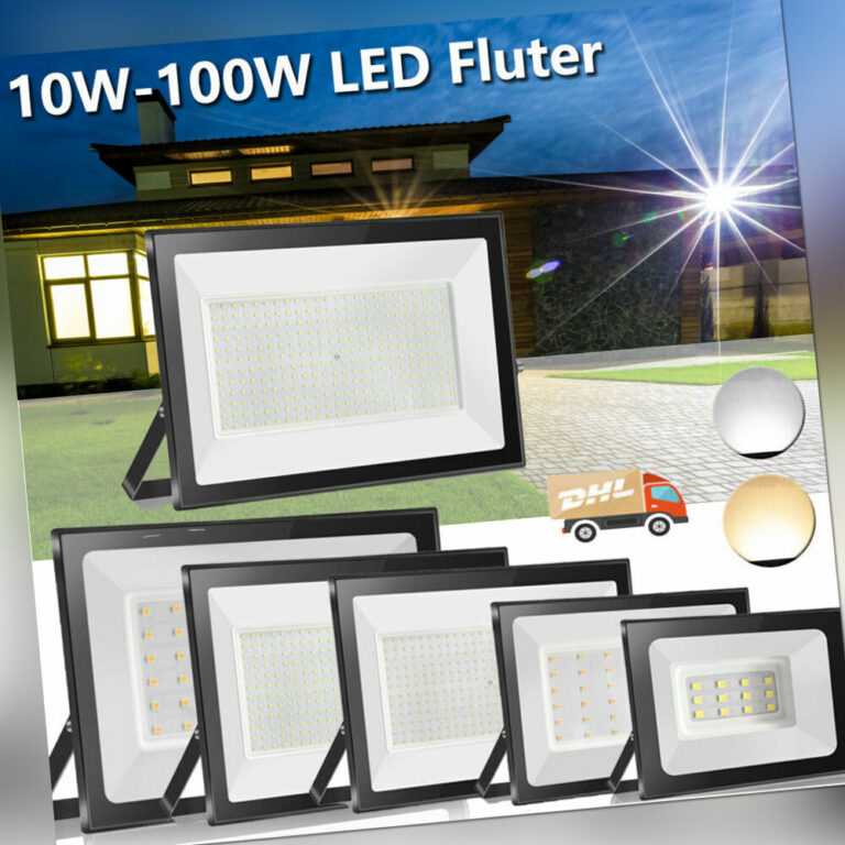 LED Strahler Außen 10W 20W 30W 50W 70W 100W  Garten Fluter Leuchte Scheinwerfer