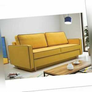 Schlafsofa mit Bettkasten Couch Wohnzimmer Skandinavisches Design FASTA