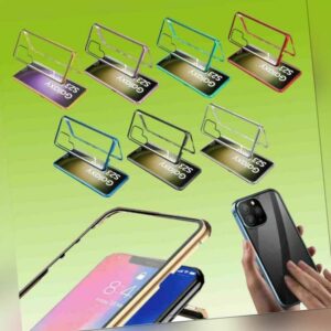 Beidseitiger Magnet / Glas Bumper Handy Tasche Etuis Case Hülle für Smartphones