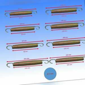 Trampolinfedern Zugfedern Stahlfedern Federn (135/140/147/165/178/185/190/215)