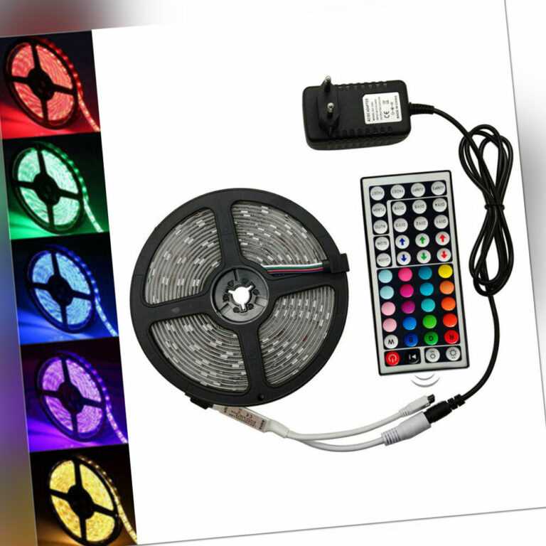 1-5M LED Stripe RGB Leiste Streifen 5050 SMD Band Wasserdicht Lichterkette 12V