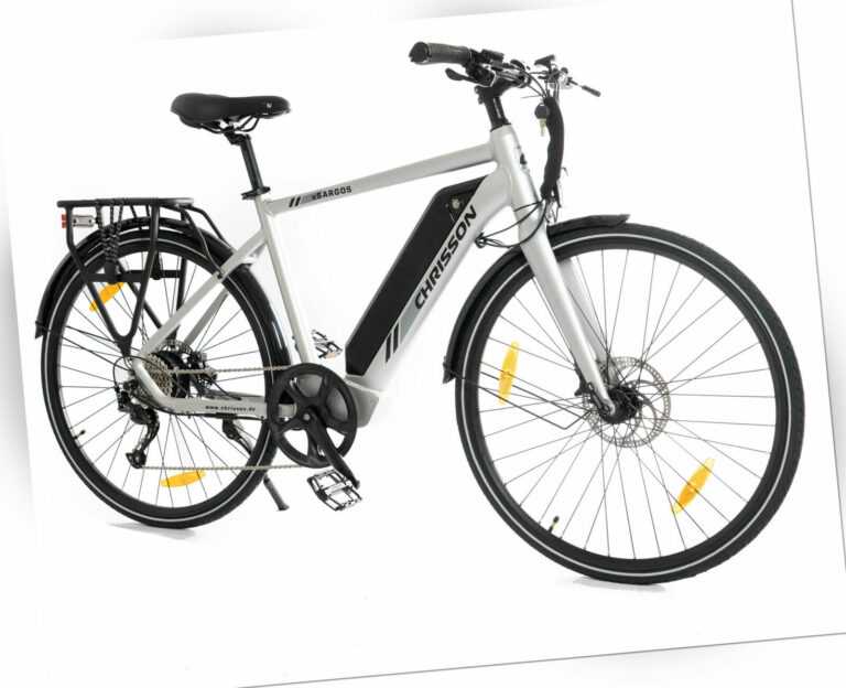 28 Zoll E-Bike eTrekking CHRISSON eSARGOS Gent mit 9G 506Wh Akku 45Nm grau matt