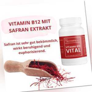 240 KAPSELN HOCHDOSIERT SAFRAN VITAMIN B12 & VEGANE EXTRA ENERGIE GRATIS"VERSAND