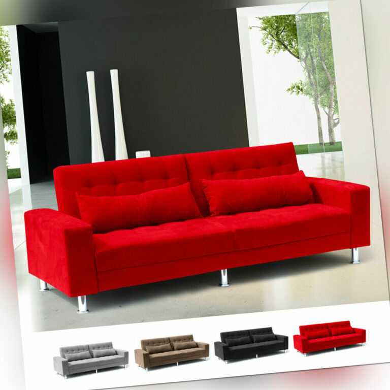 Schlafsofa Sofabett Couch Sofa Klappsofa Mikrofaser 2/3-Sitzer Quarzo
