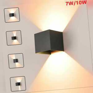 Cube Würfel LED Wandleuchte Wandlampe mit Bewegungsmelder Up Down außen/innen