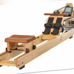 Water Rowing Machine With V-2 Performance Monitor 400 lbs Capacity Natural