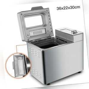 Brotbackautomat Backmeister mit Automatische Zutatenbox Bread Maker 550W 25 Prog