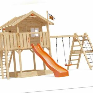 Isidor Wonder Wow Spielturm Baumhaus Rutsche Sandkasten Schaukel Kletternetz
