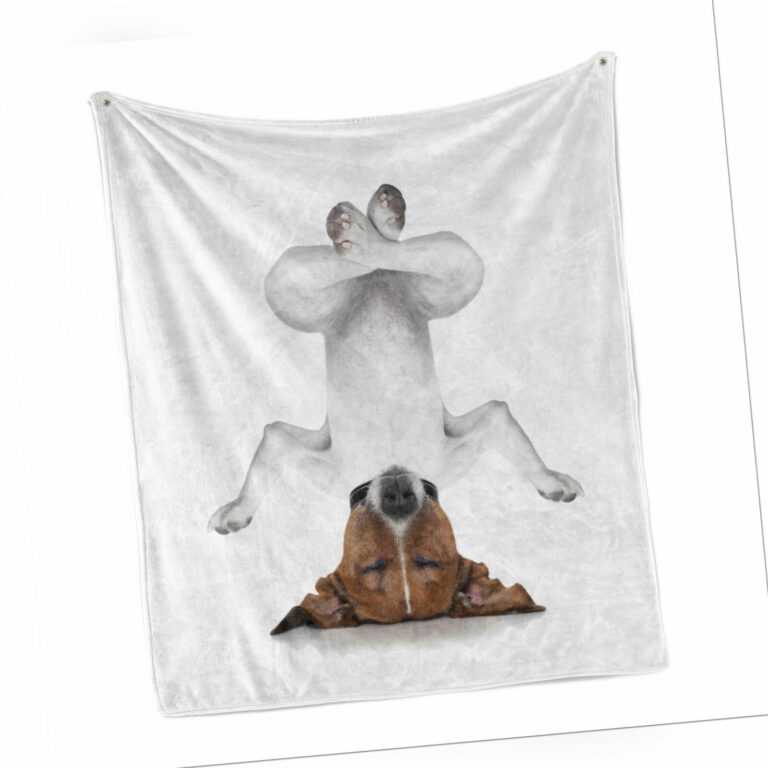 Yoga Weich Flanell Fleece Decke Gedreht Hund Entspannen
