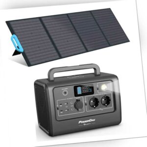 BLUETTI EB70 1000W Powerstation Stromerzeuger LiFePO4 mit PV120 120W Solarpanel