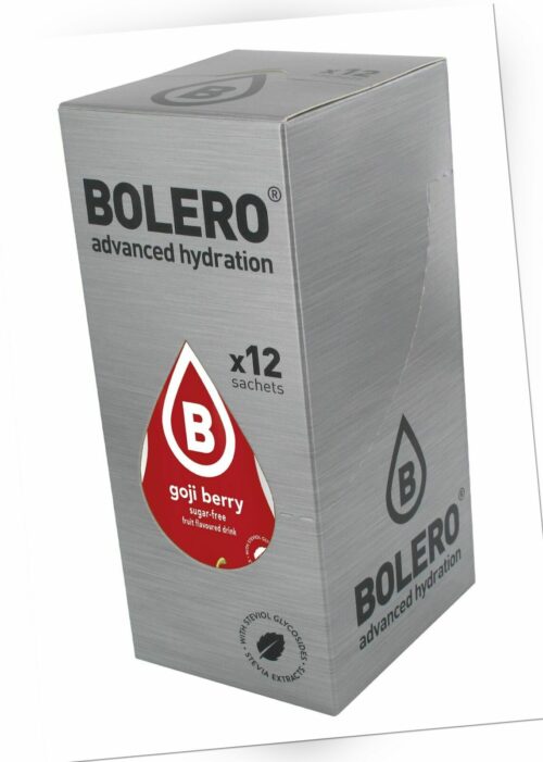 (75,65EUR/kg) Bolero Drink 12 x 9g Getränkepulver Fitnessdrink Vital zuckerfrei