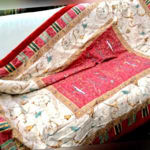 Bassetti Tagesdecke Plaid Oplontis V8 rot beige 135x190cm mit