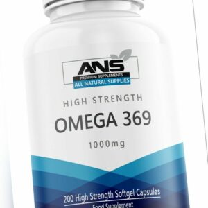 Omega 3 6 & 9 1000mg hochfeste EPA & DHA flüssige Softgels 200 pro Packung