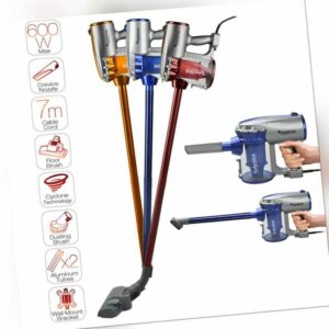 UK-Ware: 600W Zyklon-Staubsauger 7m Kabel 2in1 Handstaubsauger + EU Reiseadapter