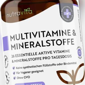 Multivitamin & Mineralstoffe - 365 hochdosierte Tabletten mit Bioaktiv-Formen un