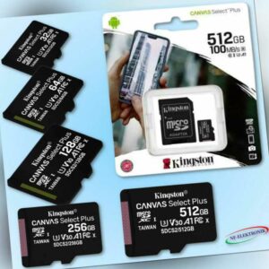 Micro SD Karte SPEICHERKARTE 32GB 64GB 128GB 256GB 512GB Kingston 100MB/s UHS-I