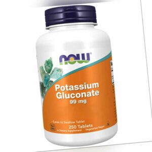 Now Foods, Potassium Gluconate, 99mg, 250 Veg. Tabletten - Blitzversand