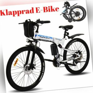 Klapprad E-Bike 26" Elektrofahrrad Mountainbike Citybike 21-Gang Shimano Pedelec