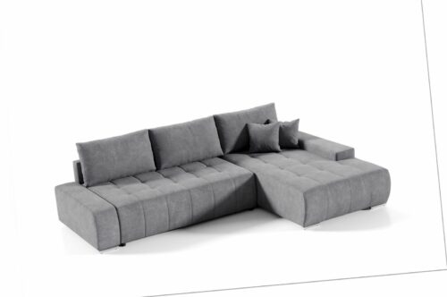 Ecksofa Sofa DRACO L mit Schlaffunktion mit Bettkasten Couch Wohnzimmer