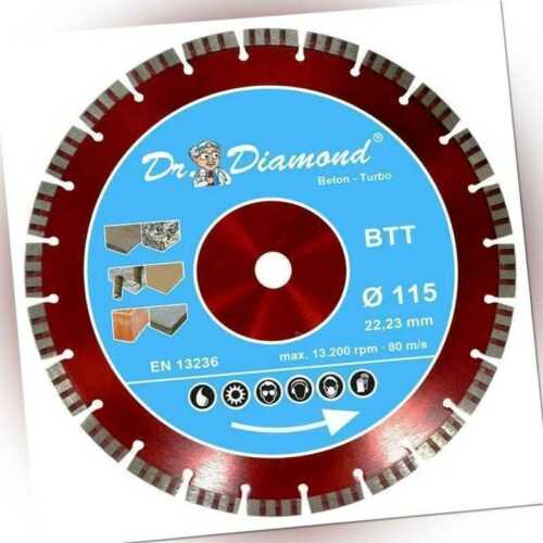 Diamanttrennscheibe 12 mm - Red Racer Turbo Diamantscheibe Premium 115 - 350 mm