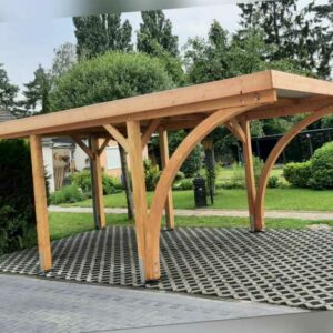 Holz Carport Einzelcarport 3x6 m Überdachung Lärche verschiedene Varianten