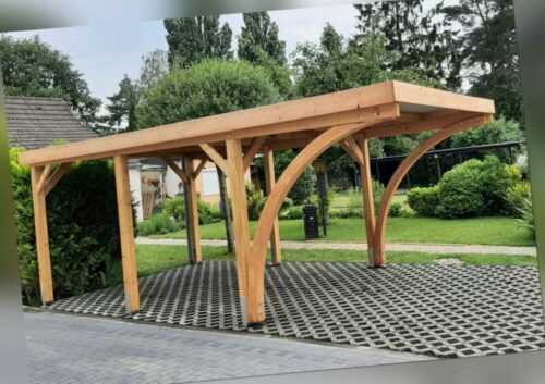 Holz Carport Einzelcarport 3x6 m Überdachung Lärche verschiedene Varianten