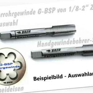 Gewindebohrer Schneideisen Baer Gewindeschneider Zoll G Rohr BSP HSS Auswahl Set