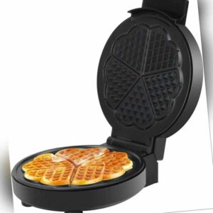 Elta Waffeleisen Edelstahl schwarz Waffelautomat Herzchenwaffeleisen Waffelmaker