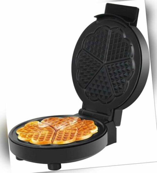 Elta Waffeleisen Edelstahl schwarz Waffelautomat Herzchenwaffeleisen Waffelmaker