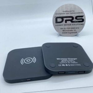 Induktives Ladegerät Wireless Qi Charger Kabellos 2 x USB Samsung iPhone