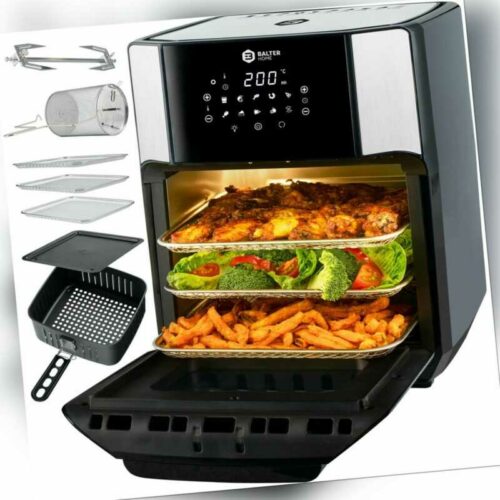 BALTER Heißluftfritteuse Heissluft Friteuse Fritteuse Mini Backofen 12L, B-Ware